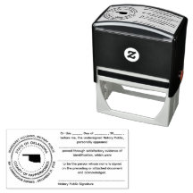 Oklahoma Notary Public Acknotation Frimärke