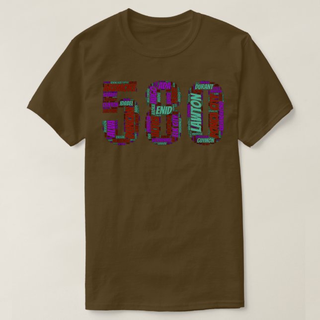 Oklahoma och 580 t shirt (Design framsida)