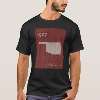 Oklahoma OK Karta Grunge Vintage State Graphics Wo T Shirt