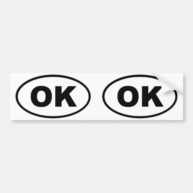 Oklahoma OK oval Bildekal (Framsidan)