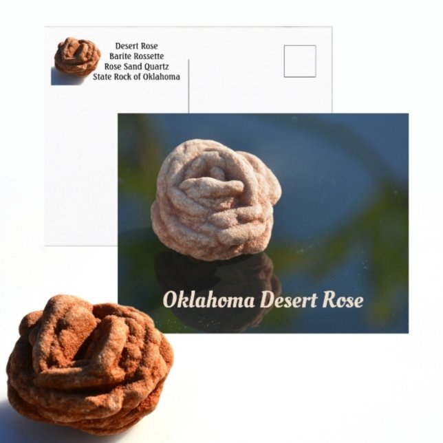 Oklahoma Ökenros Statlig Sten Fotografisk Vykort (Skapare uppladdad)