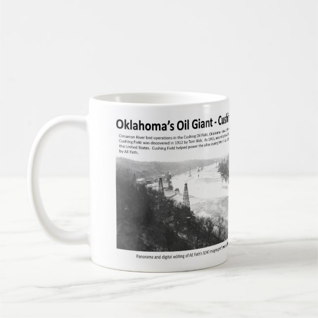 Oklahoma olje- jätte - Cushing fält Kaffemugg (Vänster)