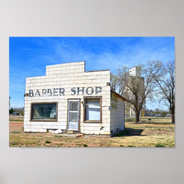 Oklahoma Panhandle Barber Shop Poster (Framsidan)