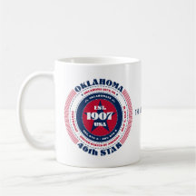 Oklahoma Patriotic Circular Monogram Mugg
