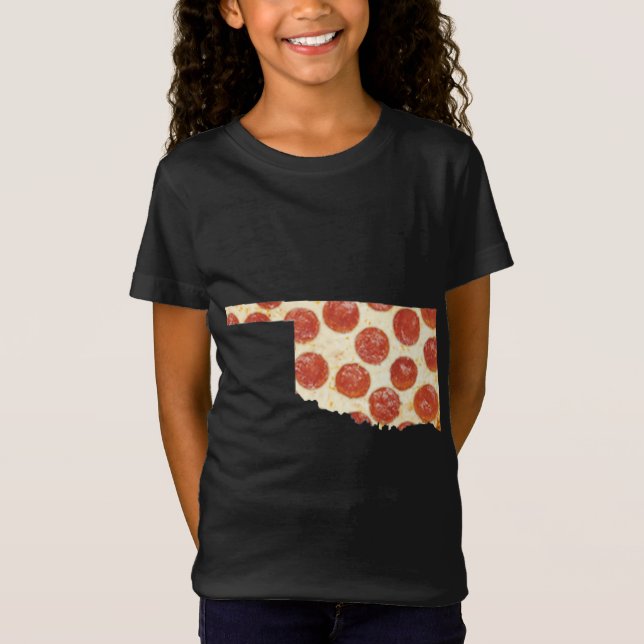 OKLAHOMA PIZZA PEPPERONI PIZZZA STATE T SHIRT (Framsida)