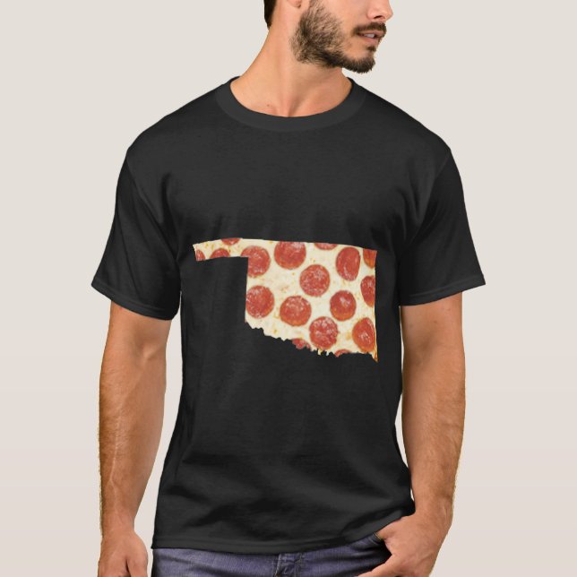 OKLAHOMA PIZZA PEPPERONI PIZZZA STATE T SHIRT (Framsida)