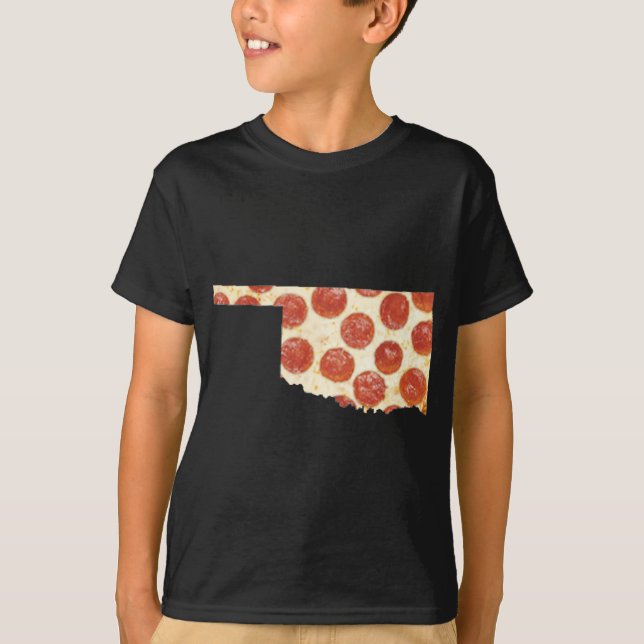 OKLAHOMA PIZZA PEPPERONI PIZZZA STATE T SHIRT (Framsida)