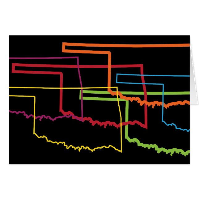 Oklahoma pride obluru hälsningskort (Framsidan Horizontal)