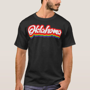 Oklahoma Rainbow Typography T Shirt