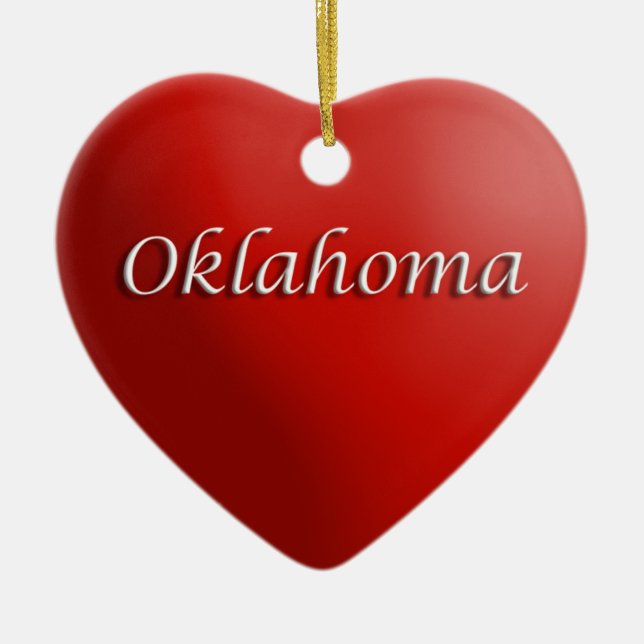 Oklahoma Red Heart Keepsaké Ornament (Framsidan)