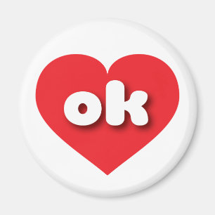 Oklahoma Red Hjärt - I kärlek ok Magnet