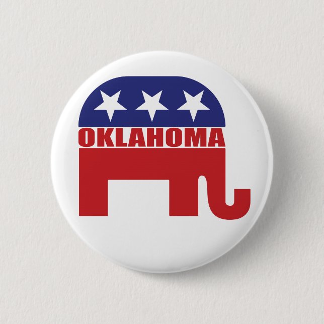 Oklahoma republikanelefant knapp (Framsida)