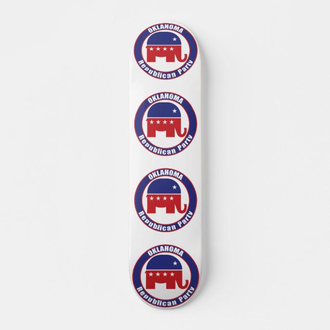 Oklahoma republikanskaa partit skateboard bräda 19,5 cm (Framsida)