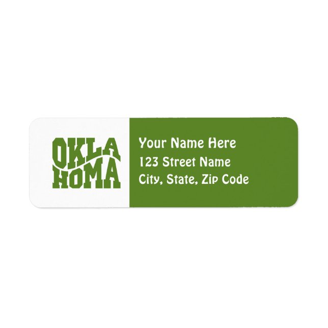 Oklahoma Returadress Etikett (Framsidan)