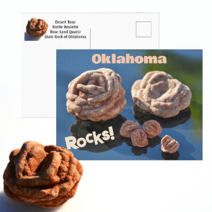 Oklahoma Rocks! Ökenros statlig sten Vykort