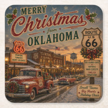Oklahoma Route 66 Holiday Drink Dekor