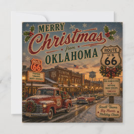 Oklahoma Route 66 Julhälsningar Kort
