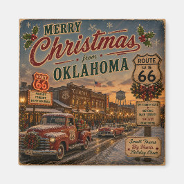 Oklahoma Route 66 Julminne Magnet