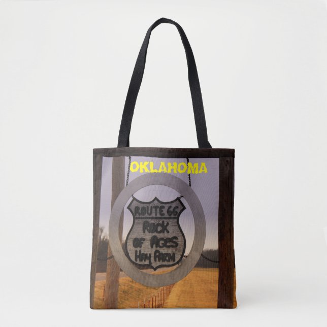 OKLAHOMA ROUTE 66 Livsmedel Tote Bag Tygkasse (Framsida)