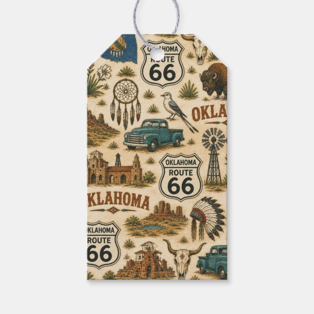 Oklahoma Route 66 Presentuppsamling Presentetikett (Framsidan)