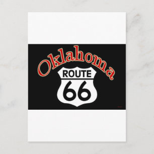 Oklahoma Route 66 Shield Vykort