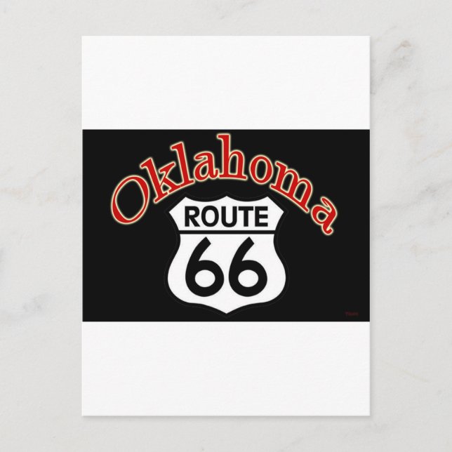 Oklahoma Route 66 Shield Vykort (Framsida)