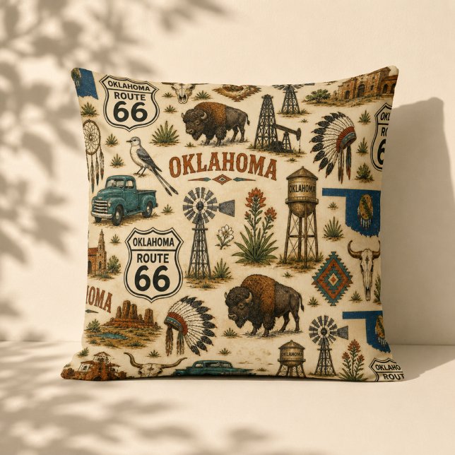 Oklahoma Route 66 Soffa Prairie Kudde (Skapare uppladdad)