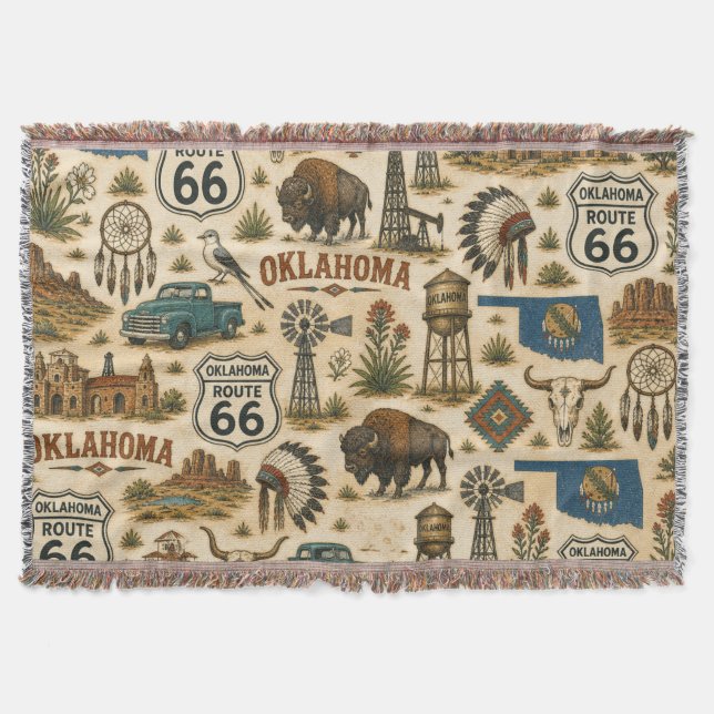 Oklahoma Route 66 Trail Komfort Filt (Framsidan)