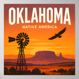 Oklahoma Route 66 Tulsa Oklahoma City Resa Poster