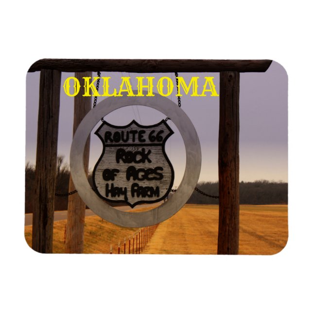 OKLAHOMA rutt 66 kvadrerar MAGNETEN!!! Magnet (Horisontell)
