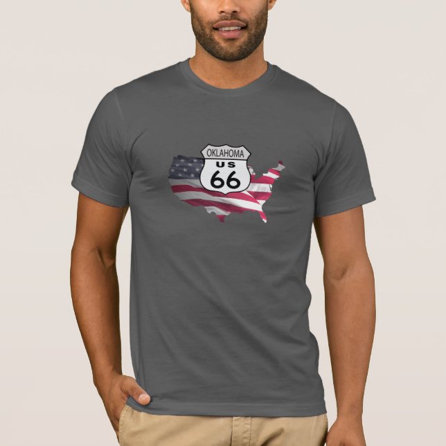 Oklahoma rutt 66 t shirt (Framsida)