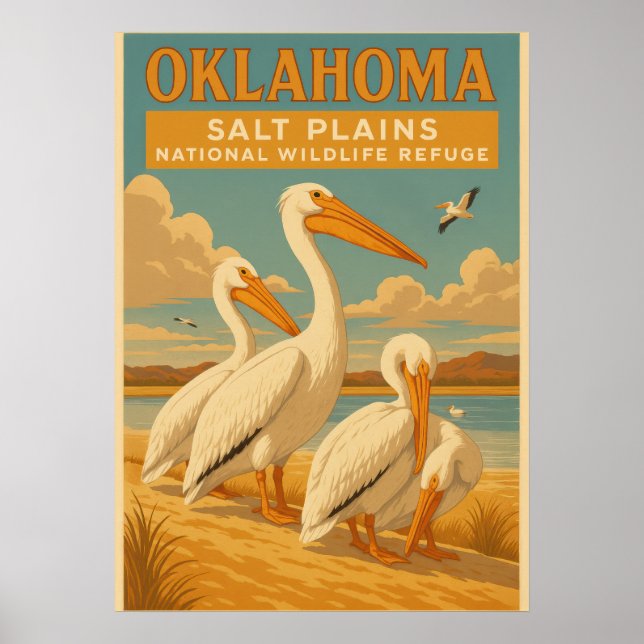 Oklahoma Saltslätter Nationell tillflyktsort V01 Poster (Framsidan)