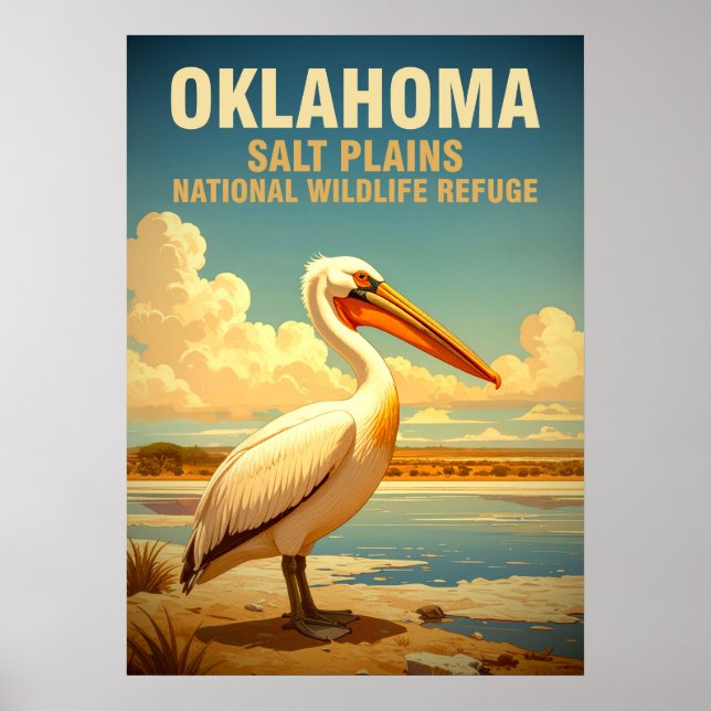Oklahoma Saltslätter Nationell tillflyktsort V02 Poster (Framsidan)