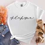 Oklahoma Script State Women's T-Shirt<br><div class="desc">Vi lägger alltid till nya mönster varje dag!</div>