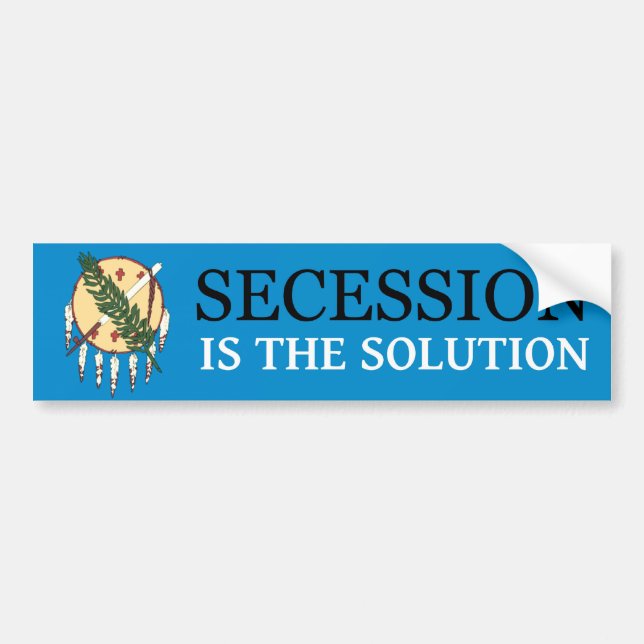 Oklahoma Secession Bumper Sticker Bildekal (Framsidan)