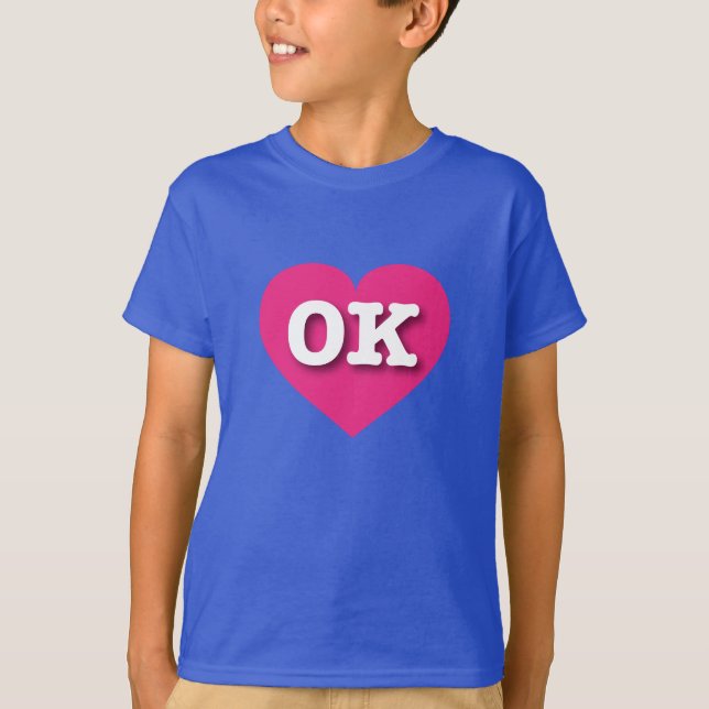 Oklahoma Shock rosa Heart - I kärlek OK Tröja (Framsida)