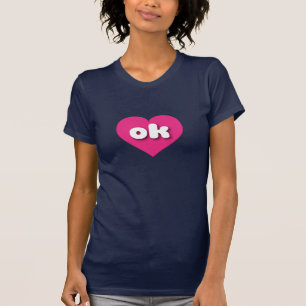 Oklahoma shock rosa hjärta - I kärlek ok T Shirt