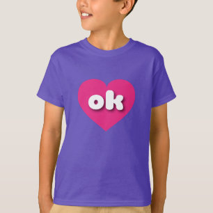 Oklahoma shock rosa hjärta - I kärlek ok T Shirt