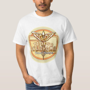 Oklahoma Sjuksköterska Caduceus T Shirt