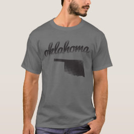 Oklahoma som är statlig på grå färg tee shirt