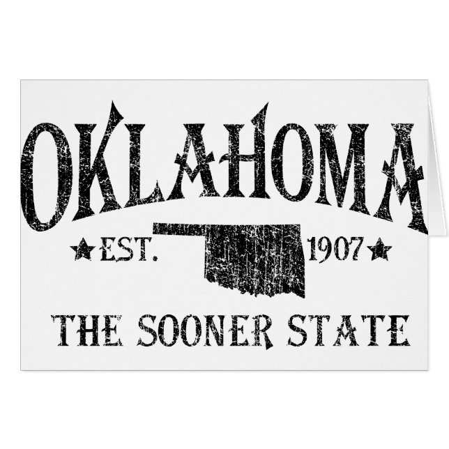 Oklahoma - Sooner State Hälsningskort (Framsidan Horizontal)