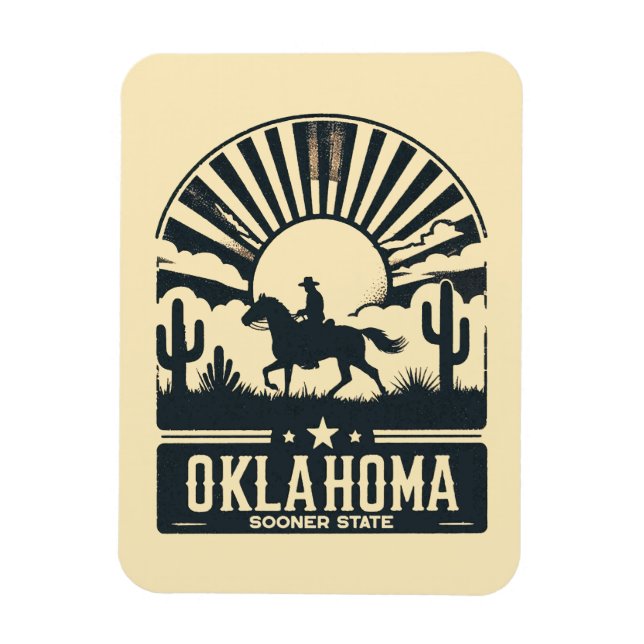 Oklahoma Sooner State Magnet (Vertikal)