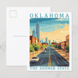 Oklahoma Sooner State USA Travel Ställe Vykort