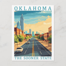 Oklahoma Sooner State USA Travel Ställe Vykort