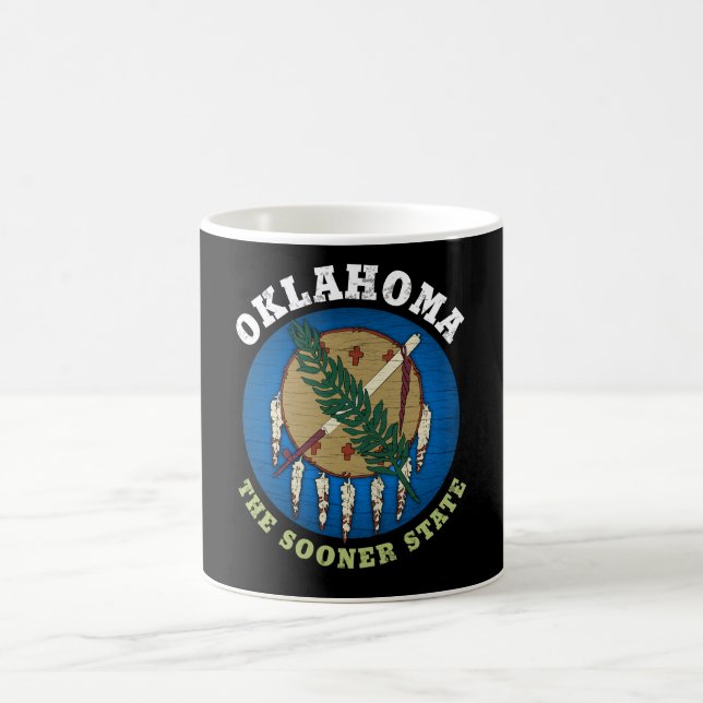 OKLAHOMA SOONER STATLIG FLAGGA KAFFEMUGG (Center)