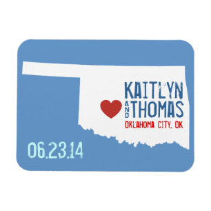 Oklahoma Spara datum - Anpassadets stad Magnet