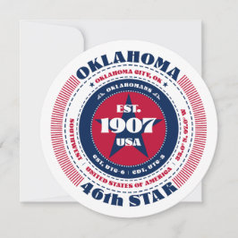 Oklahoma State Circular Typography - platta kort