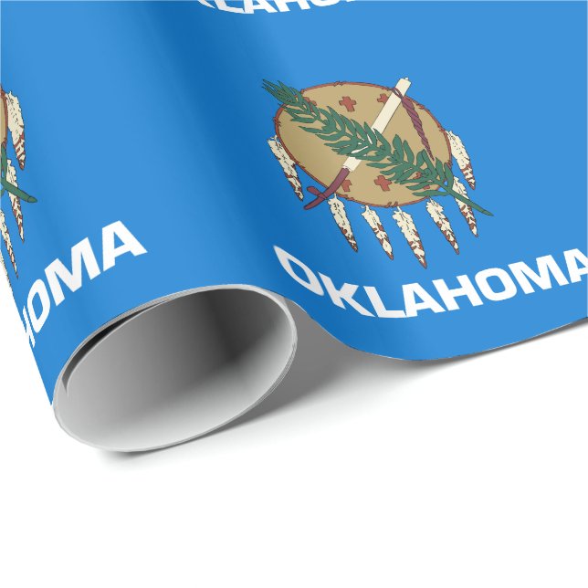 Oklahoma State Flag Presentpapper (Rullad Hörn)