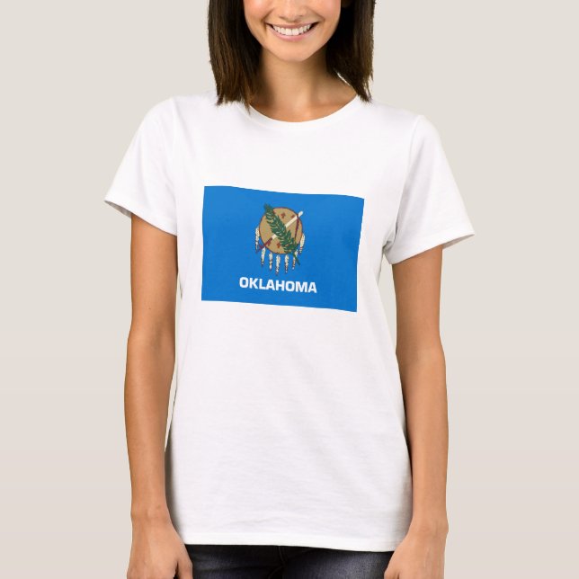 Oklahoma State Flag T Shirt (Framsida)