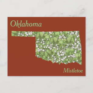 Oklahoma State Flower Collage Karta Vykort